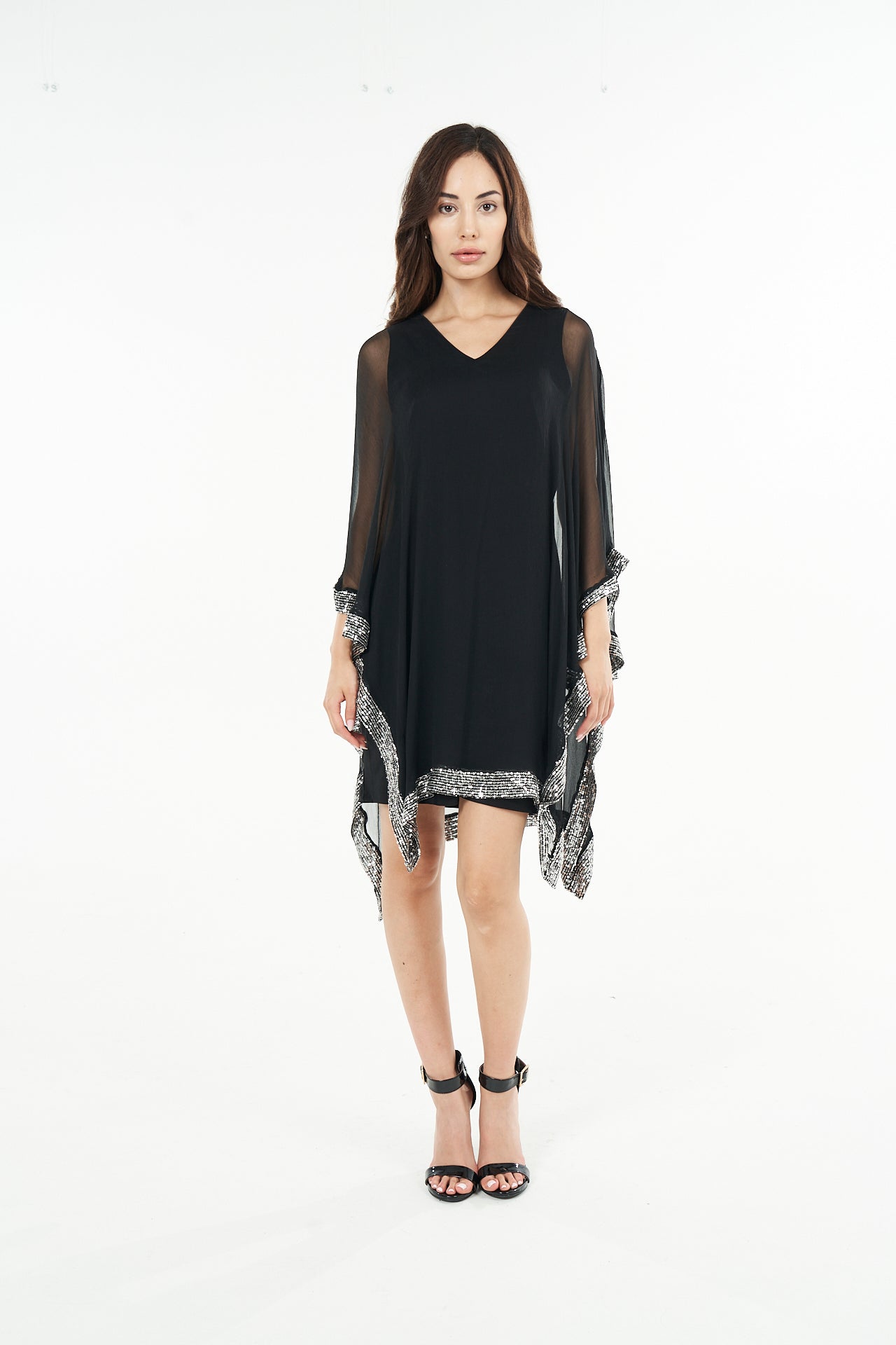 Penny Dress - Black / Silver Sequins – JULIAN CHANG