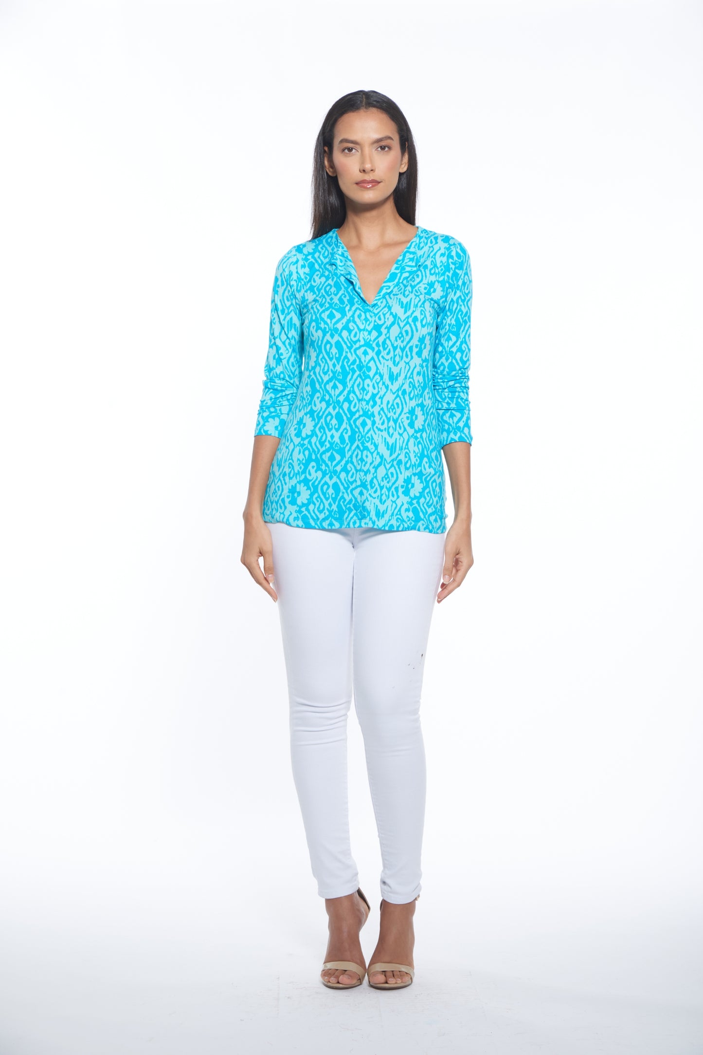 Sisa Top in Atlantis Print by Julian Chang