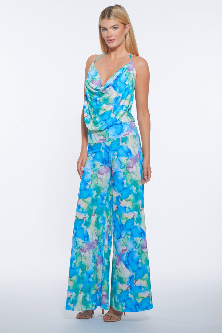 Lola Halter Wide Leg Jumpsuit