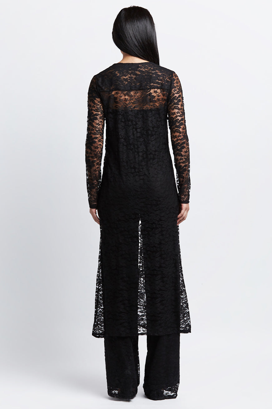 Carmen Sexy Black Lace Duster