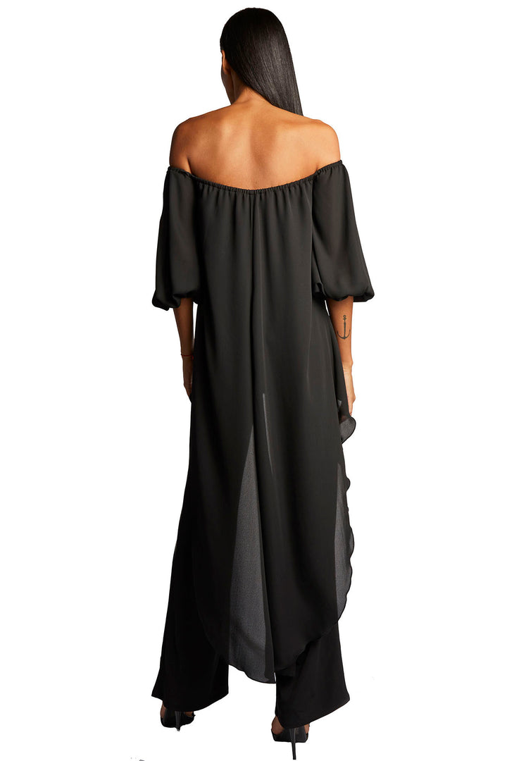 Off The Shoulder Overlay Jumpsuit