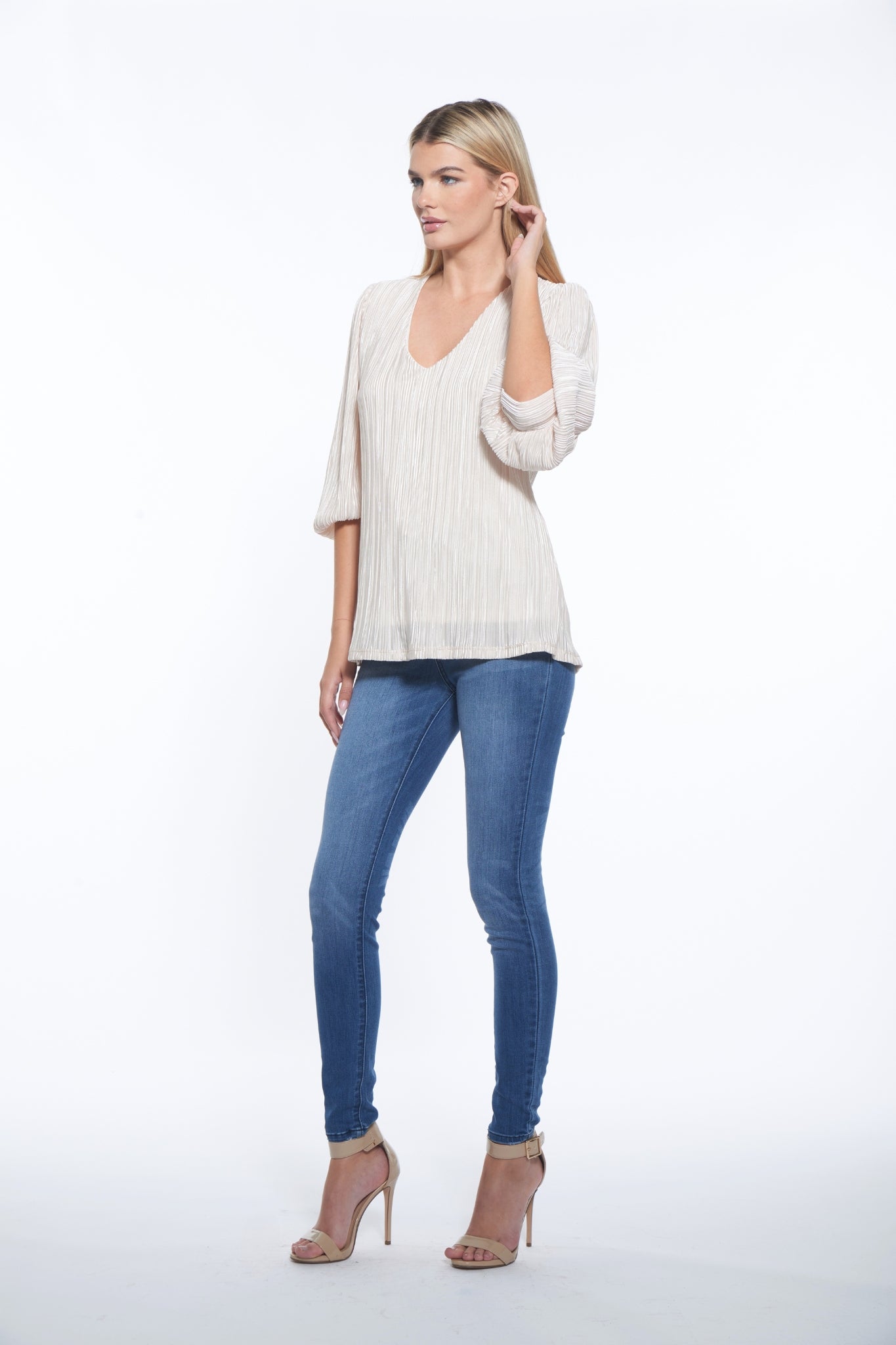 Gale Top - Pearl Plisse