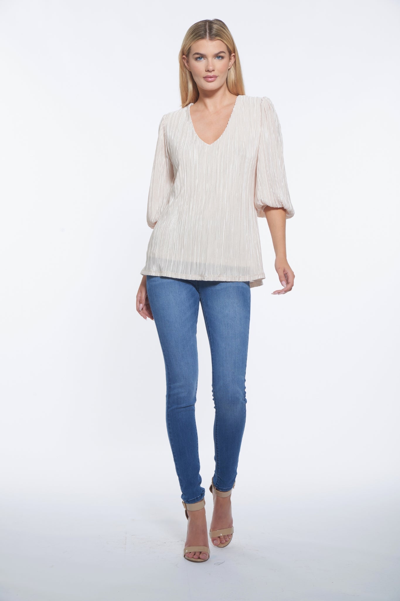 Gale Top - Pearl Plisse