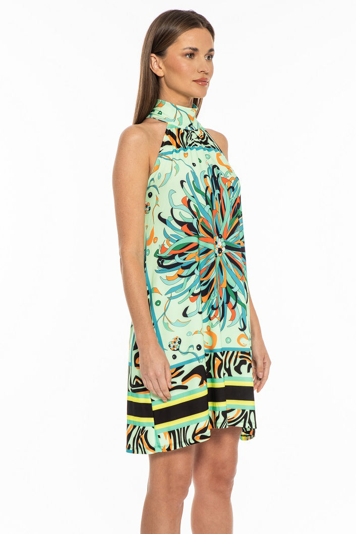 Mendez Sleeveless Mock Neck Dress