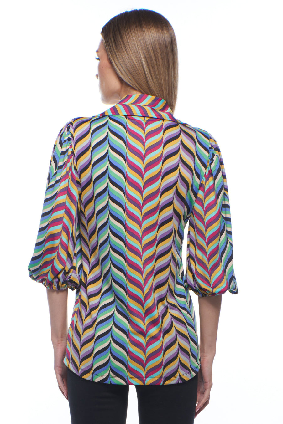 Heidi Button Down Top Puff Sleeve Top