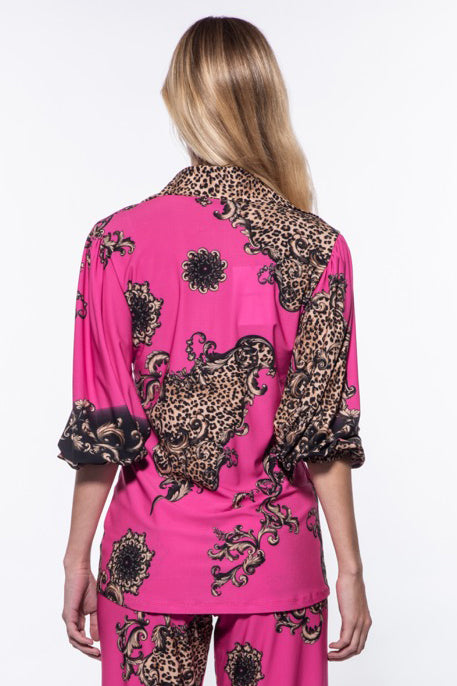 Heidi Button Down Top Puff Sleeve Top
