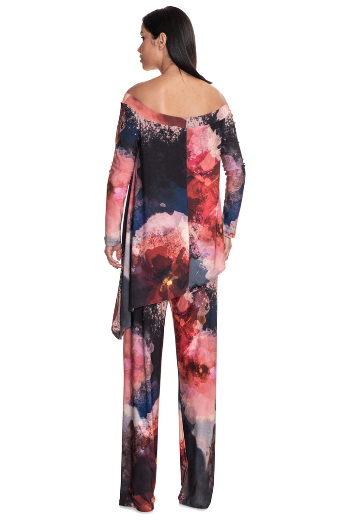 Terri Off The Shoulder Tunic Layered Jumpsuit