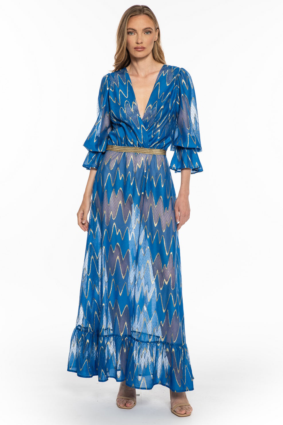 Sophie Dress - Blue Missoni