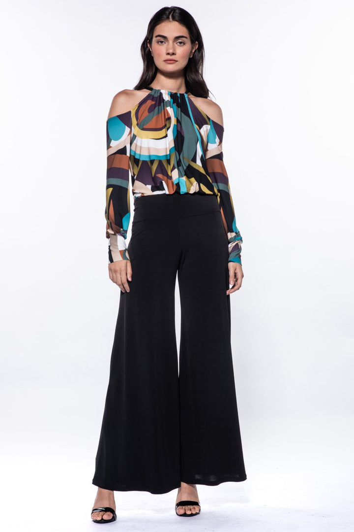 Tania Cold-Shoulder Wide Leg Jumpsuit