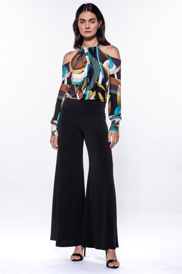 Tania Cold-Shoulder Wide Leg Jumpsuit