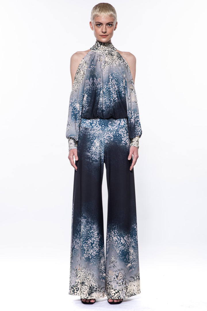 Luxe Halter Tie Wide Leg Jumpsuit