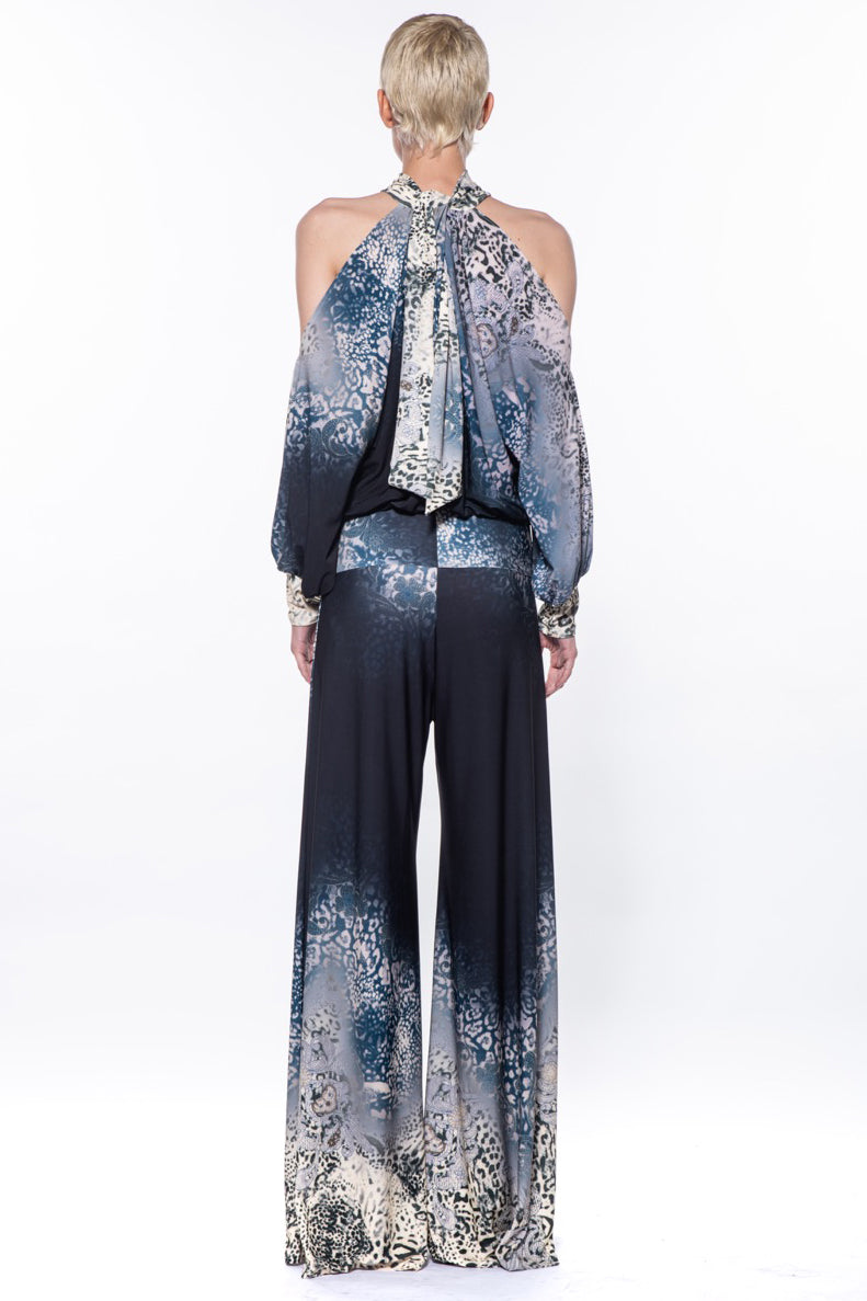 Luxe Halter Tie Wide Leg Jumpsuit