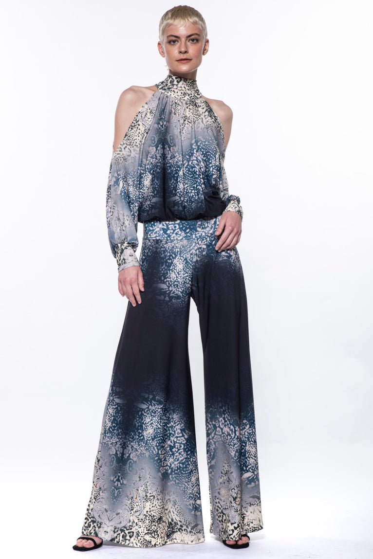Luxe Halter Tie Wide Leg Jumpsuit