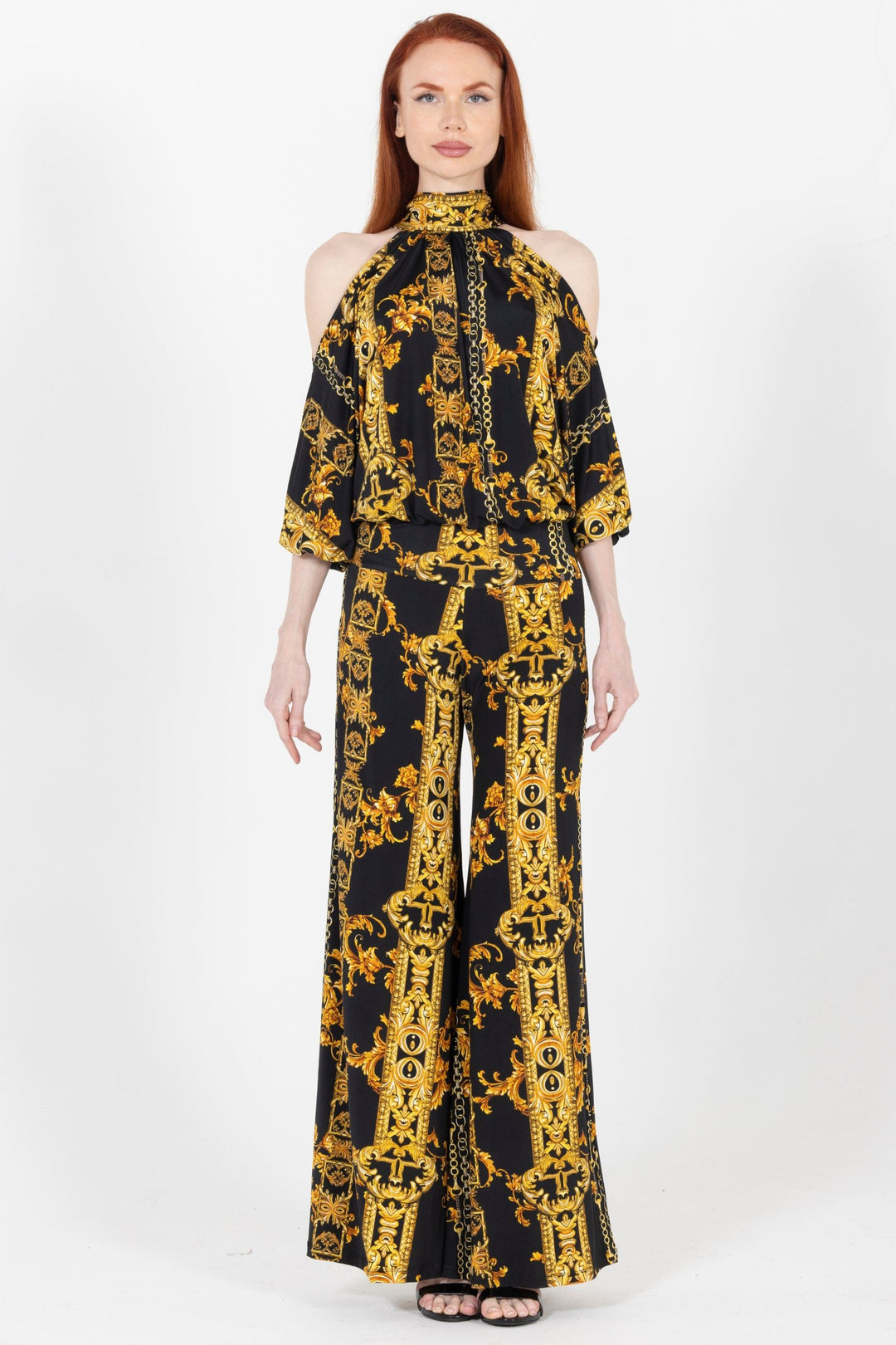 Luxe Halter Tie Wide Leg Jumpsuit