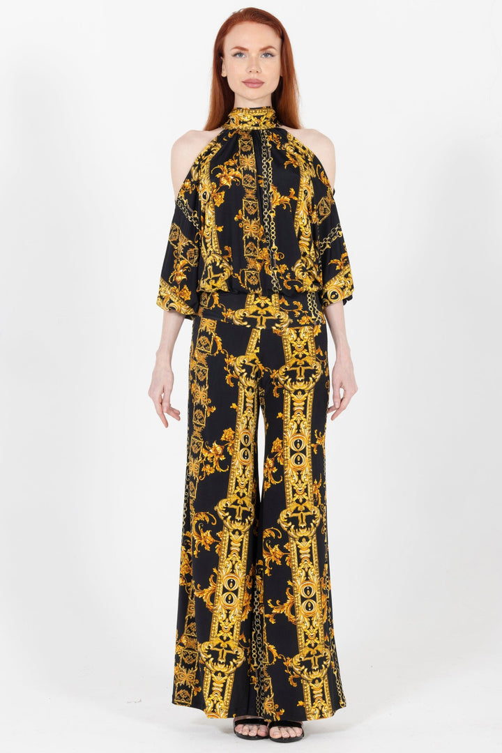 Luxe Halter Tie Wide Leg Jumpsuit