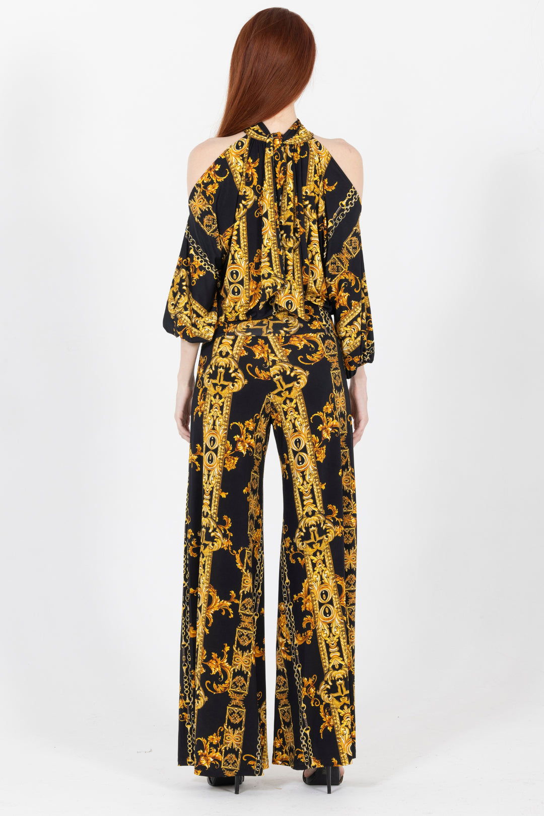 Luxe Halter Tie Wide Leg Jumpsuit