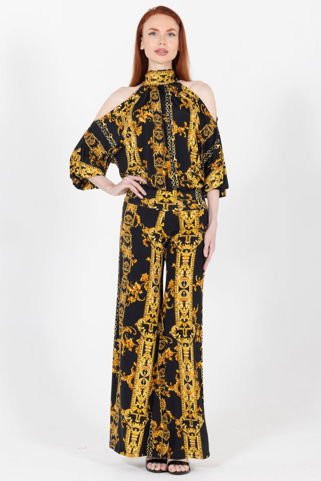 Luxe Halter Tie Wide Leg Jumpsuit
