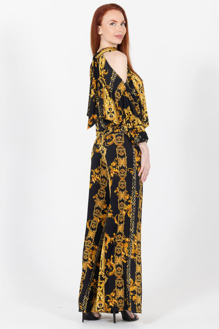 Luxe Halter Tie Wide Leg Jumpsuit