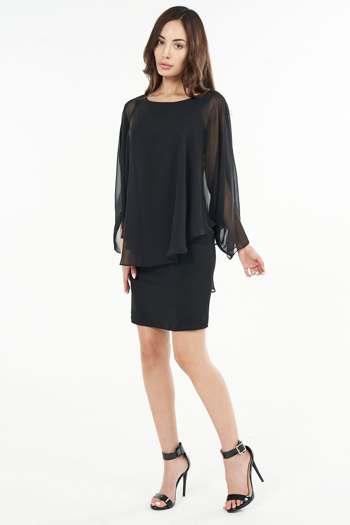 Claire Sheer Overlay Mini Dress