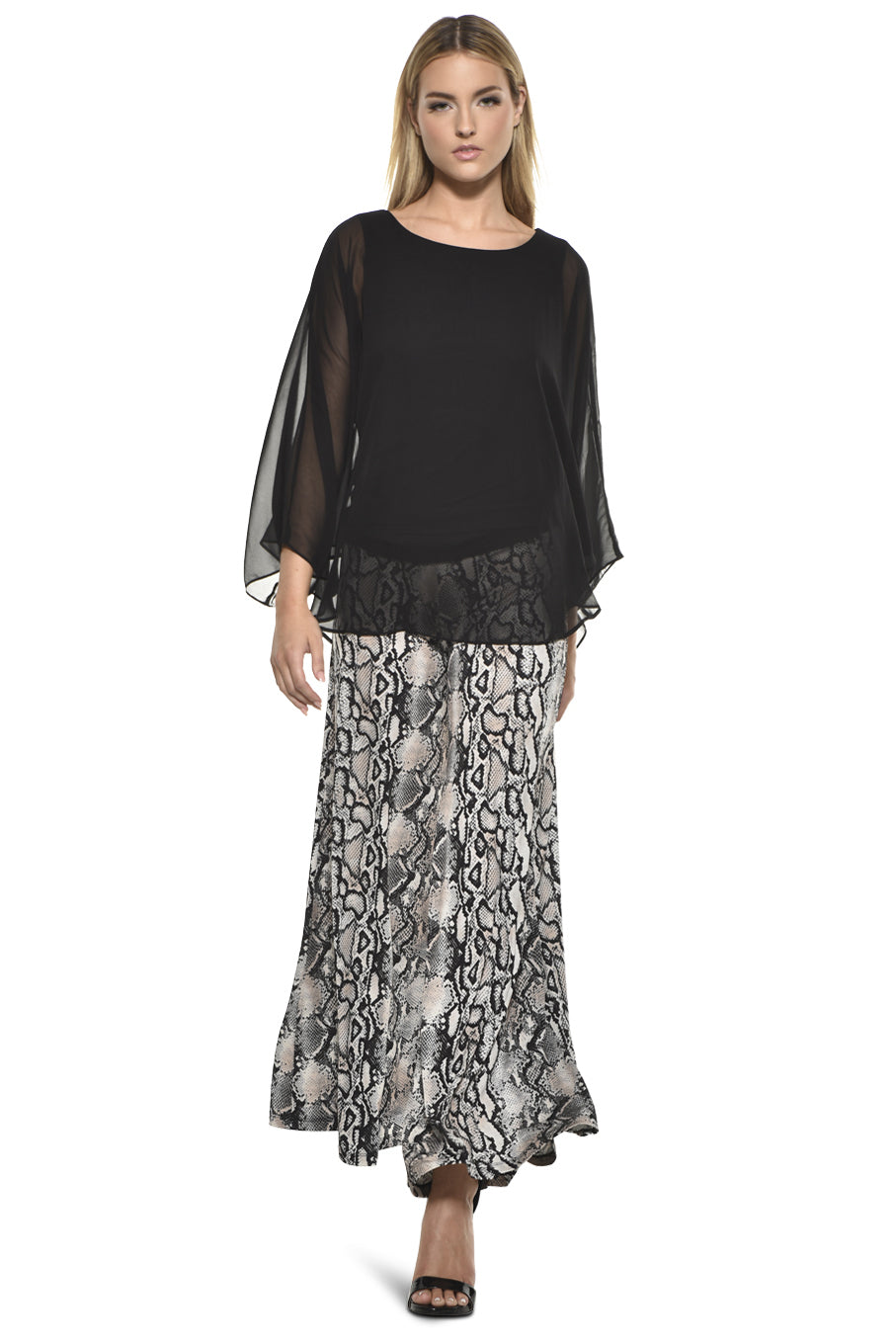 Clair Sheer Layered Chiffon Top