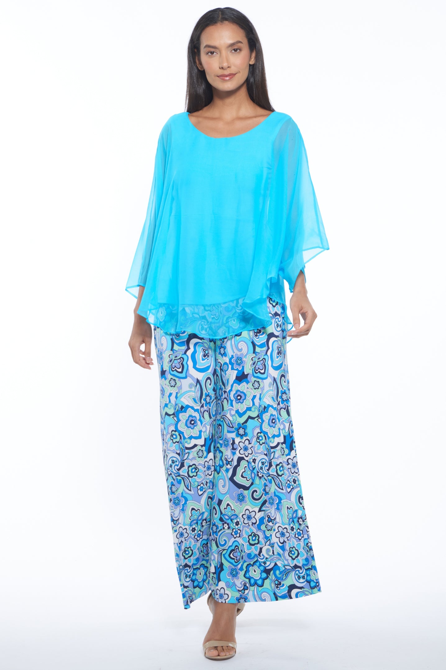 Clair Sheer Layered Chiffon Top