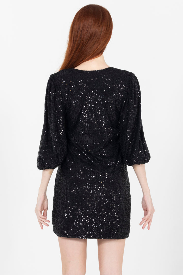 Divine Sequin V-Neck Mini Dress