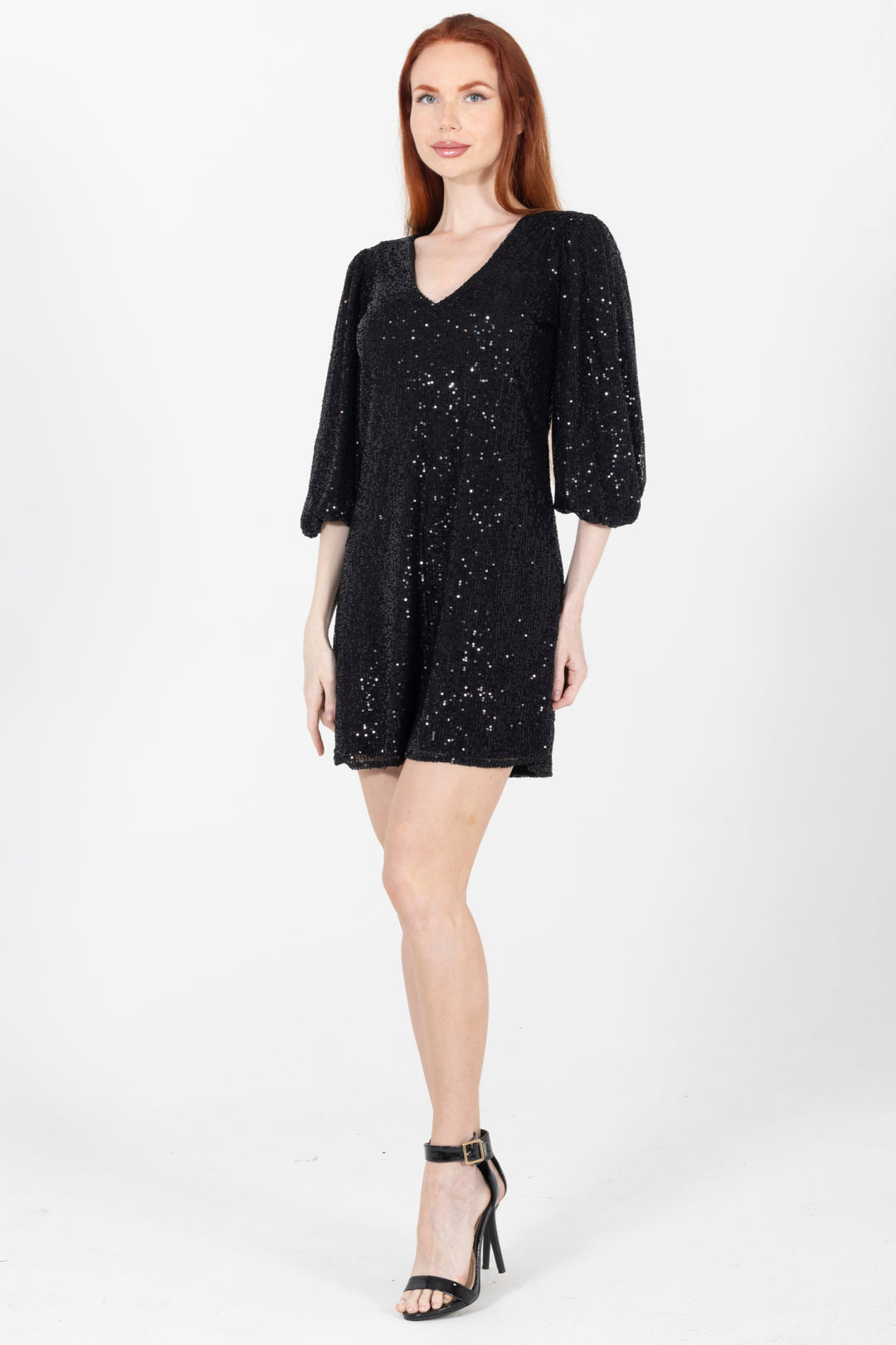 Divine Sequin V-Neck Mini Dress