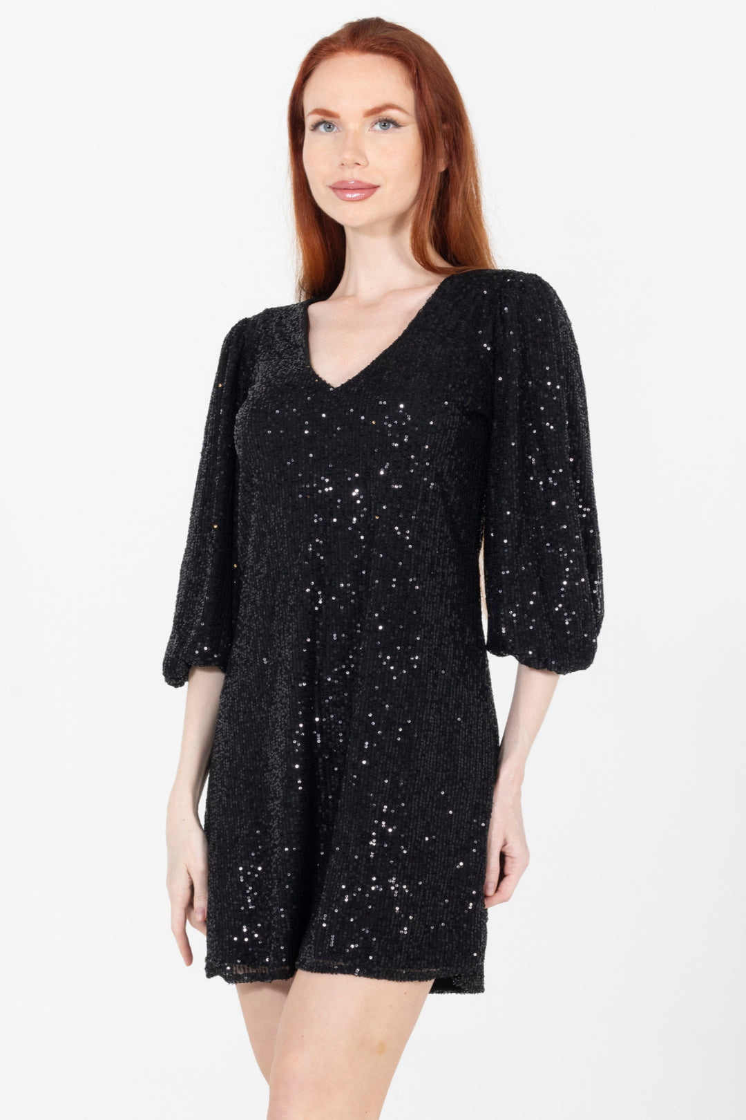 Divine Sequin V-Neck Mini Dress