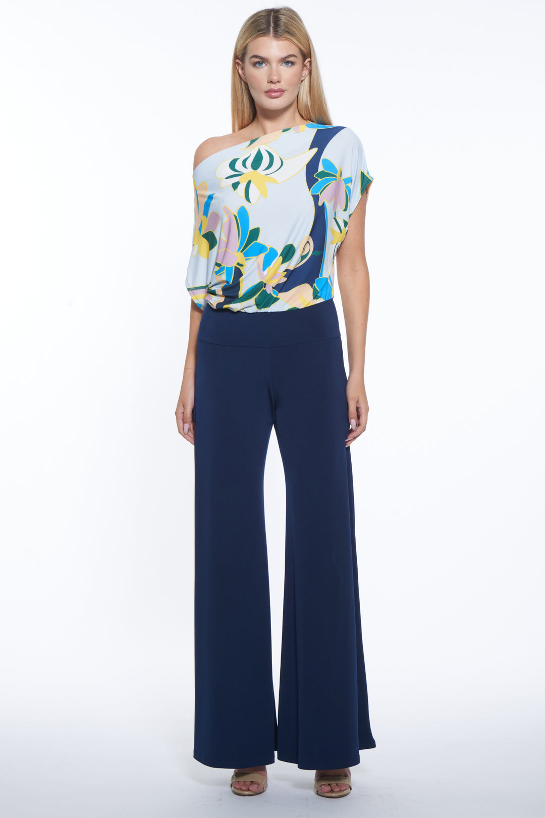 Dale Mixed Off The Shoulder Jumpsuit