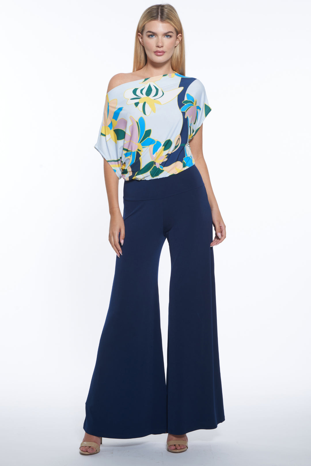 Dale Mixed Off The Shoulder Jumpsuit