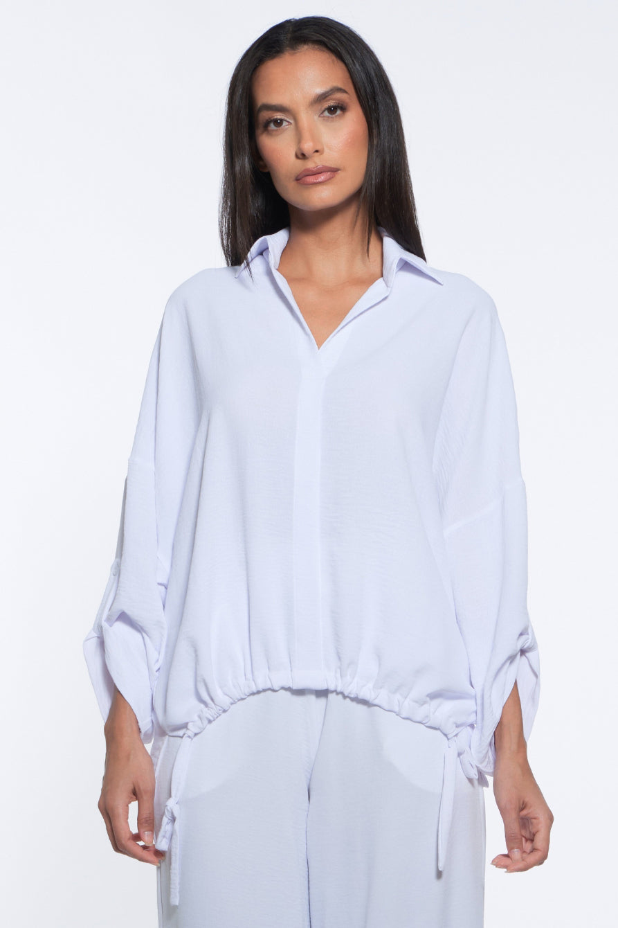 Susan Drawstring Hem Relaxed Top