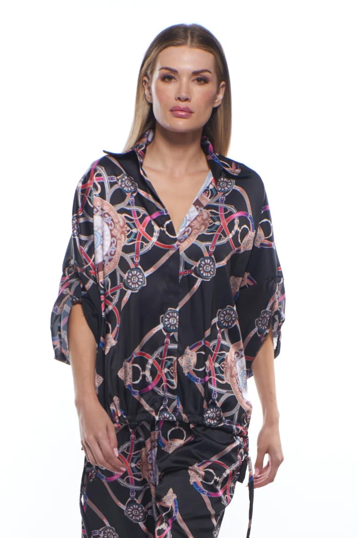 Suan Flowing Collared Top