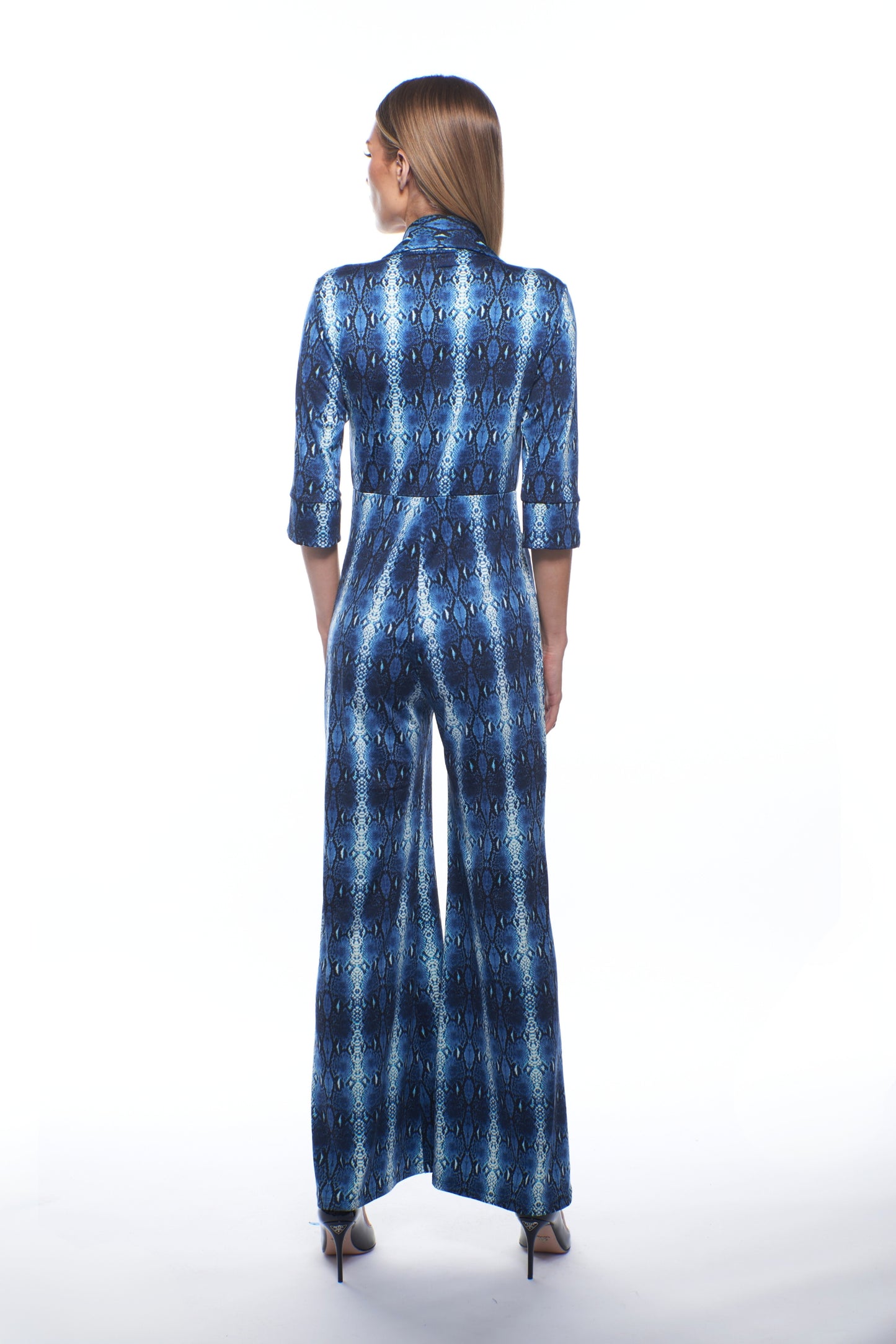 April Jumpsuit – Blue Snake