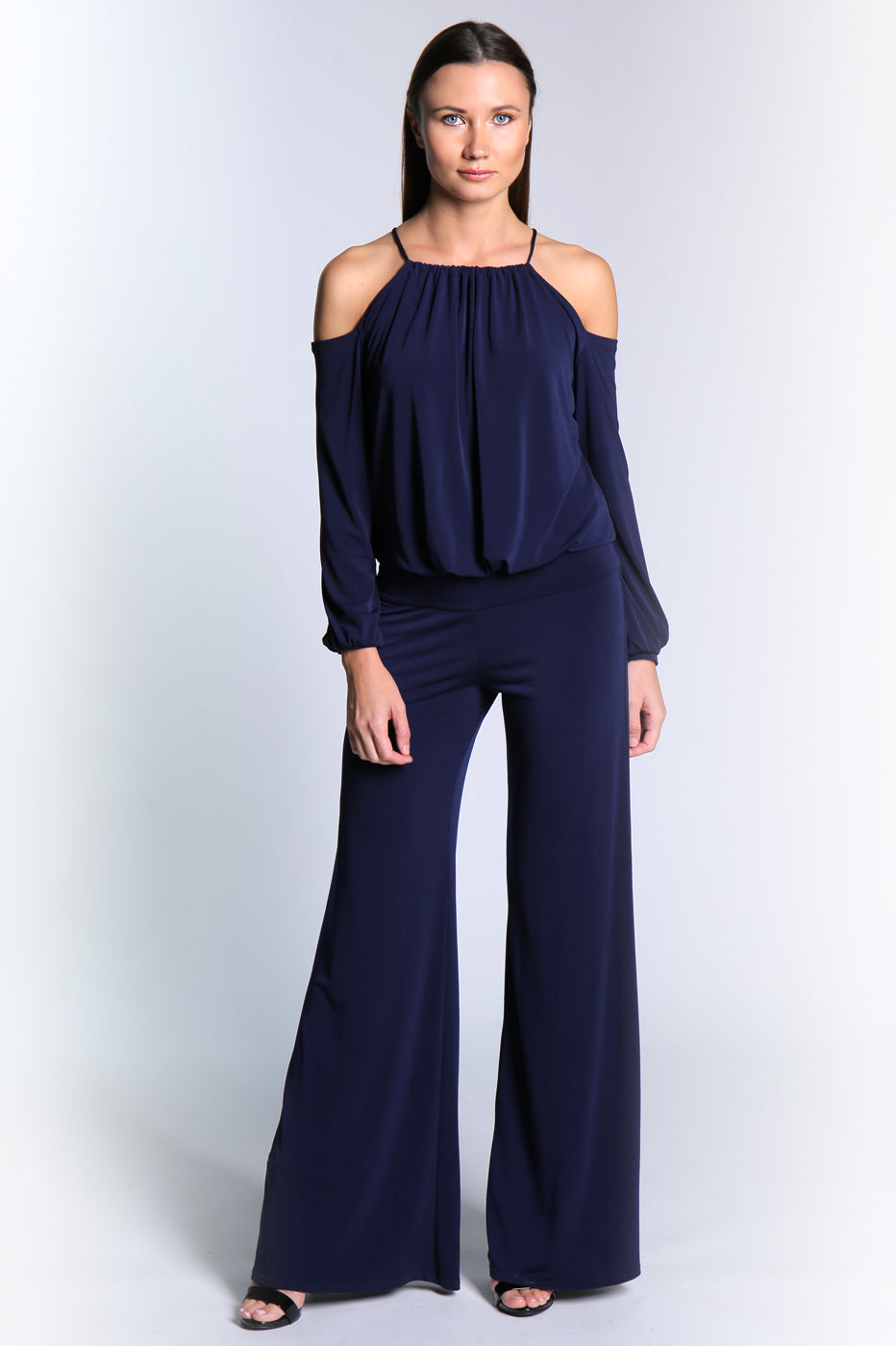 Ina Cold-Shoulder Wide-Leg Jumpsuit