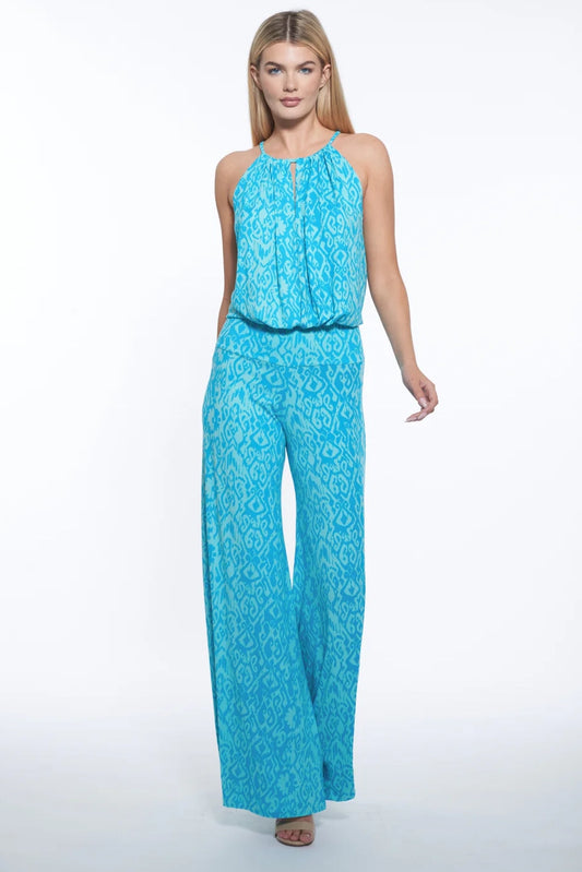 Walter Halter Wide Leg Jumpsuit - Atlantis