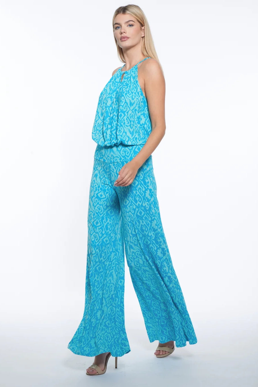 Walter Halter Wide Leg Jumpsuit - Atlantis