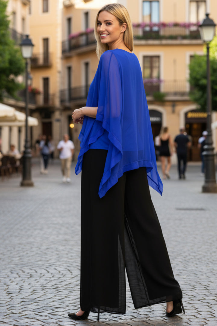 Sherry Wide Leg Sheer Overlay Pants | Julian Chang