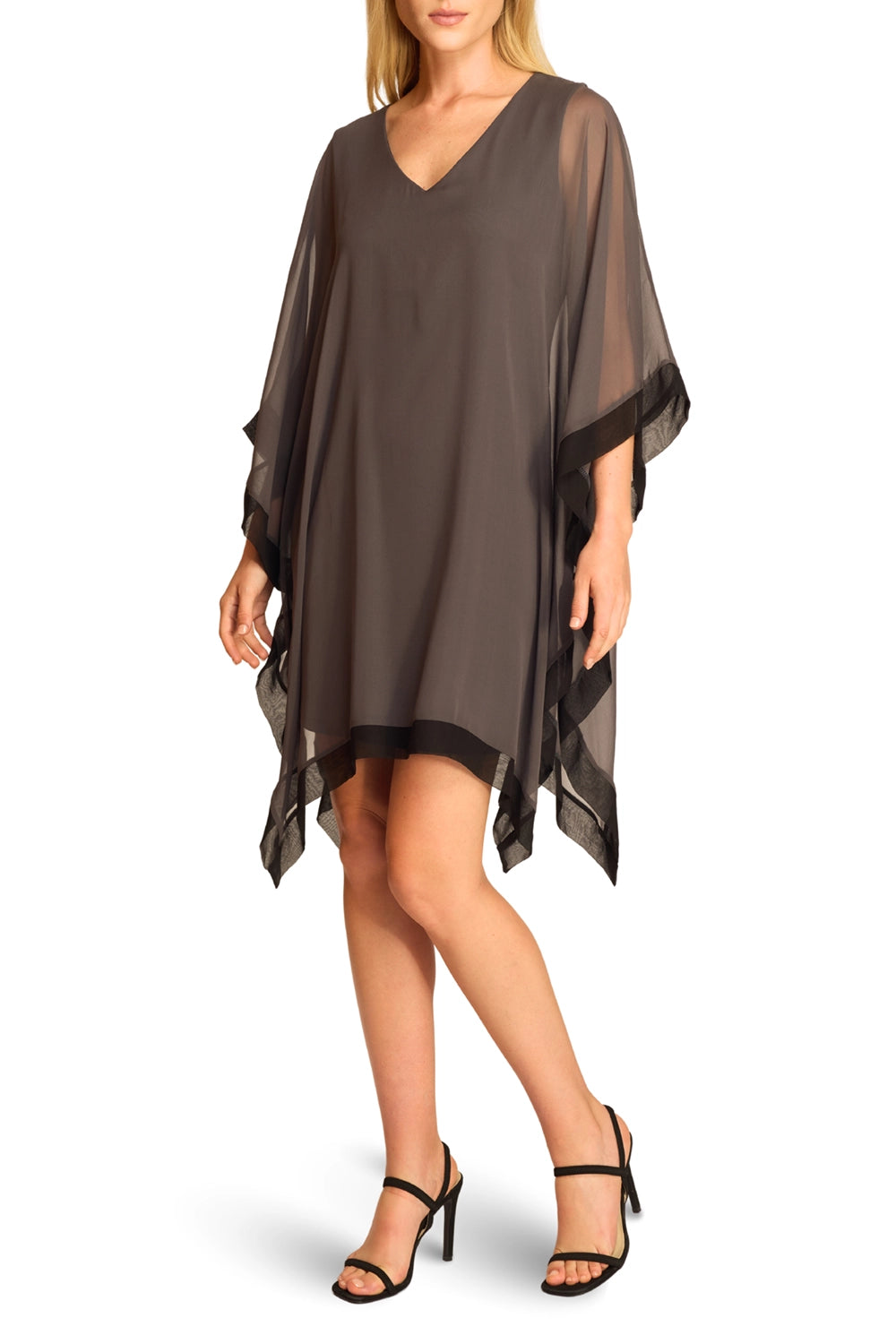 Penelope Border-Trim Caftan Dress