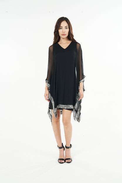 Penny Dress - Black / Silver Sequins