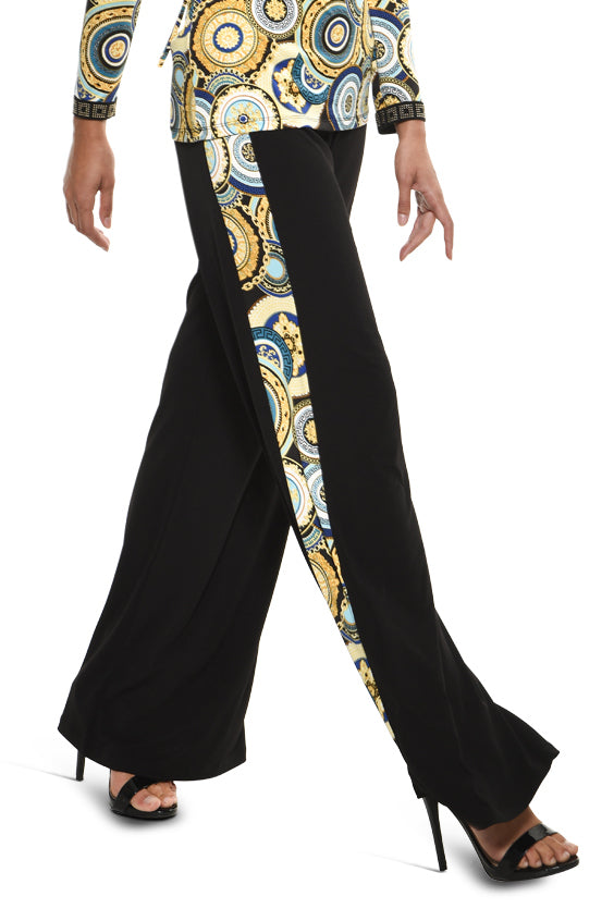 Nora Mixed Media Wide Leg Pants