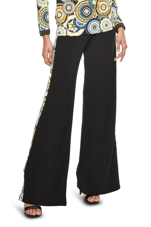 Nora Mixed Media Wide Leg Pants