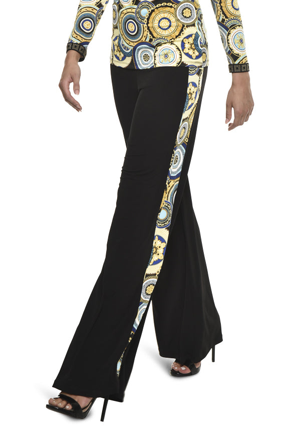 Nora Mixed Media Wide Leg Pants