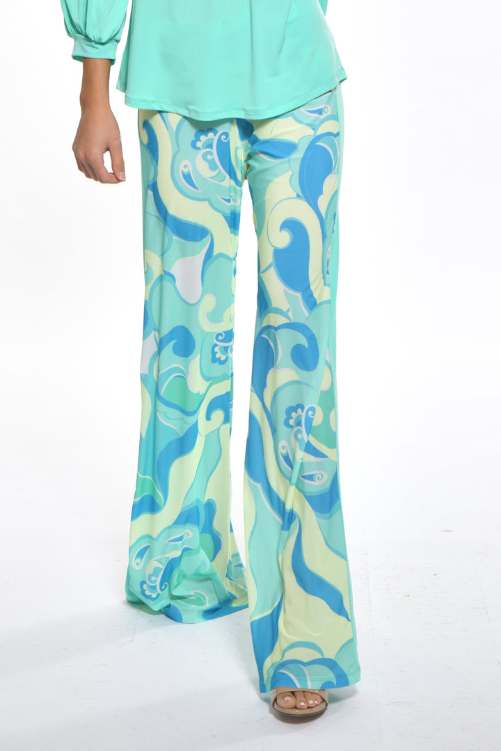 Nora Cool Wide Leg Print Pants