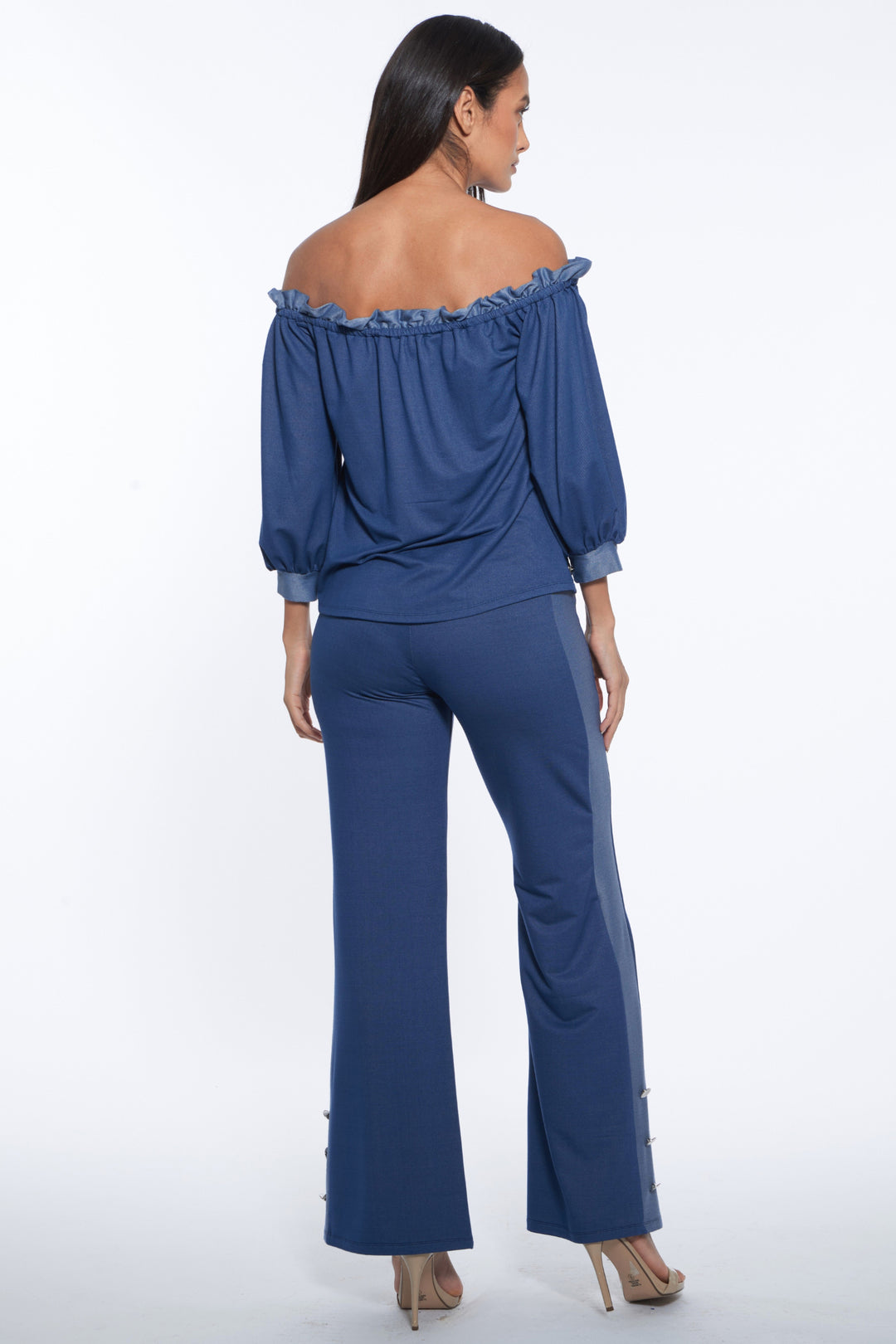 Nora Wide Leg Denim Pants