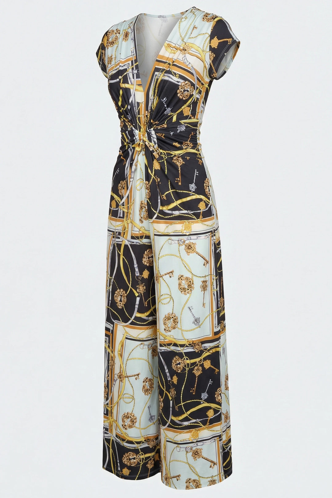 Amber Short Sleeve Wide-Leg Jumpsuit