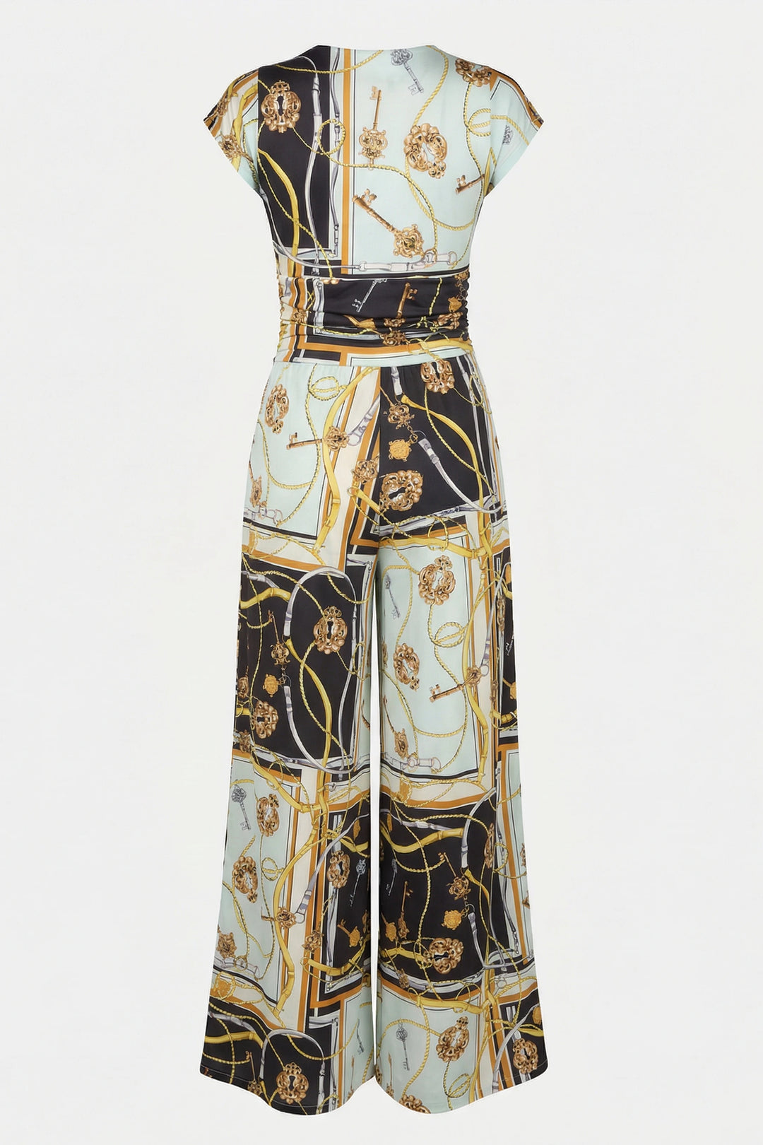 Amber Short Sleeve Wide-Leg Jumpsuit
