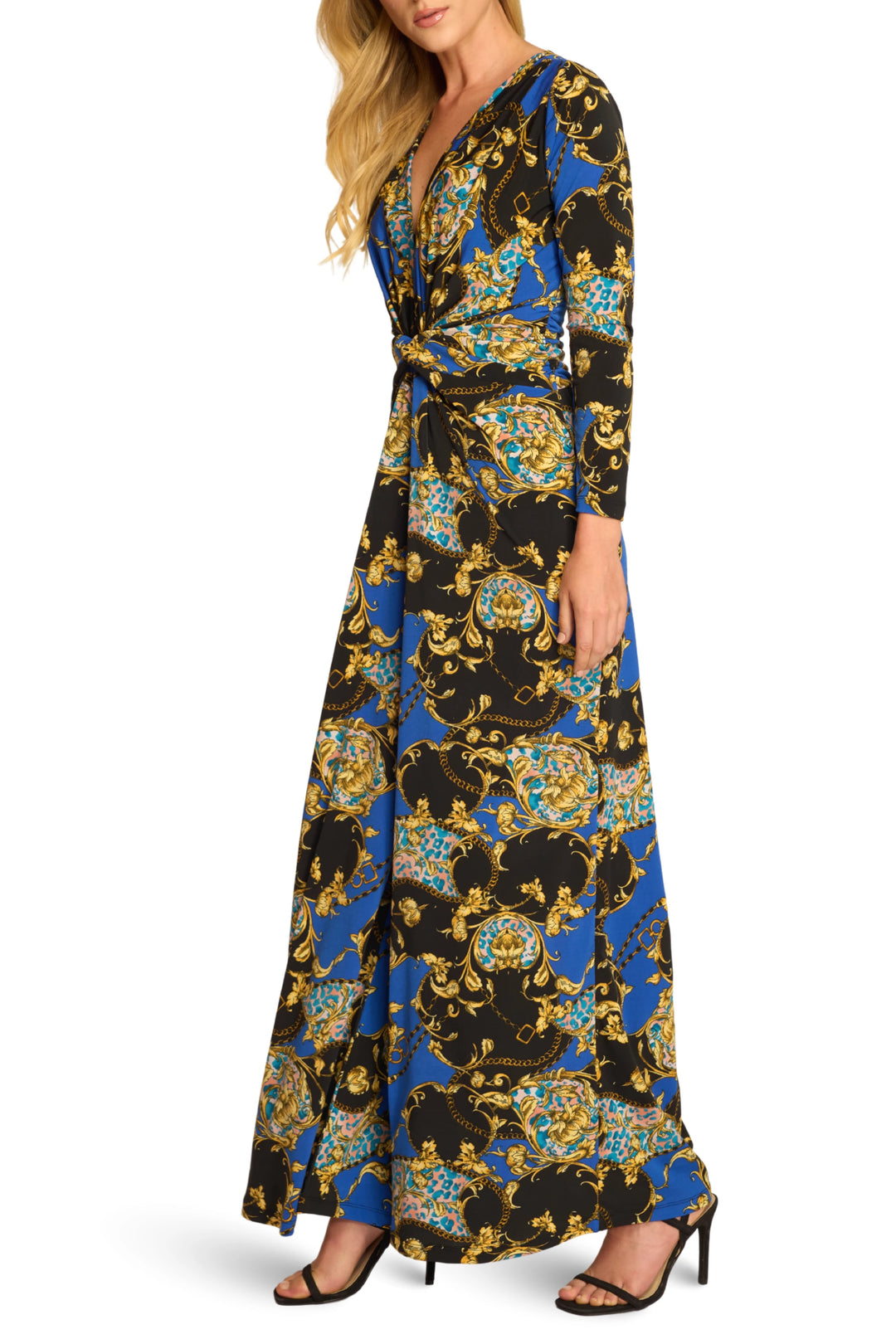 Amber Signature V‑Neck Wide Leg Jumpsuit