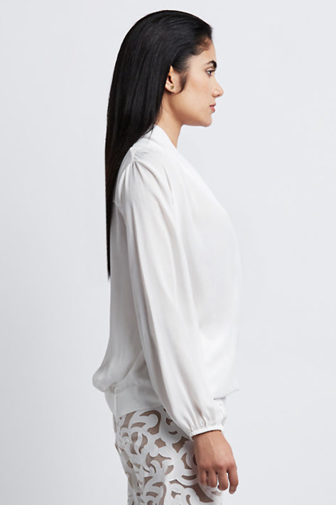Ambrosia Georgette Crossover V-Neck Top