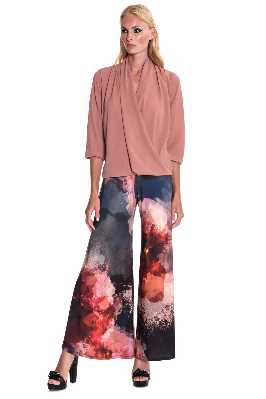 Ambrosia Georgette Crossover V-Neck Top