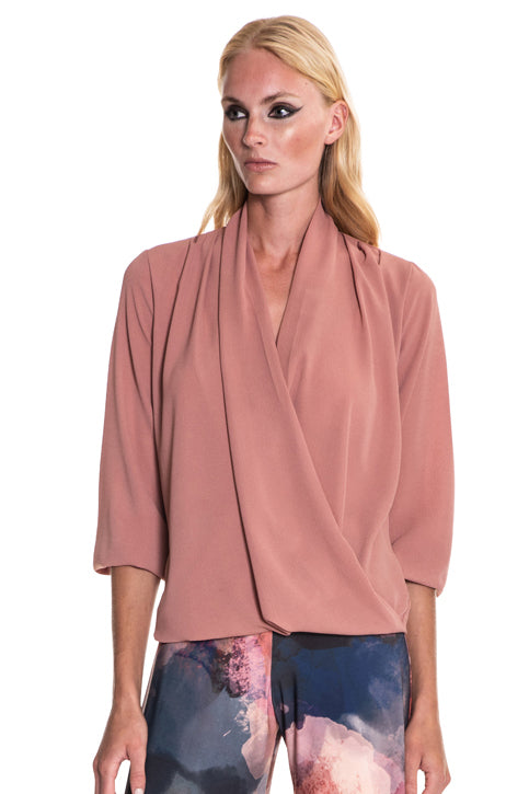 Ambrosia Georgette Crossover V-Neck Top